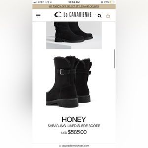 La Candienne shearling boots size 6.5